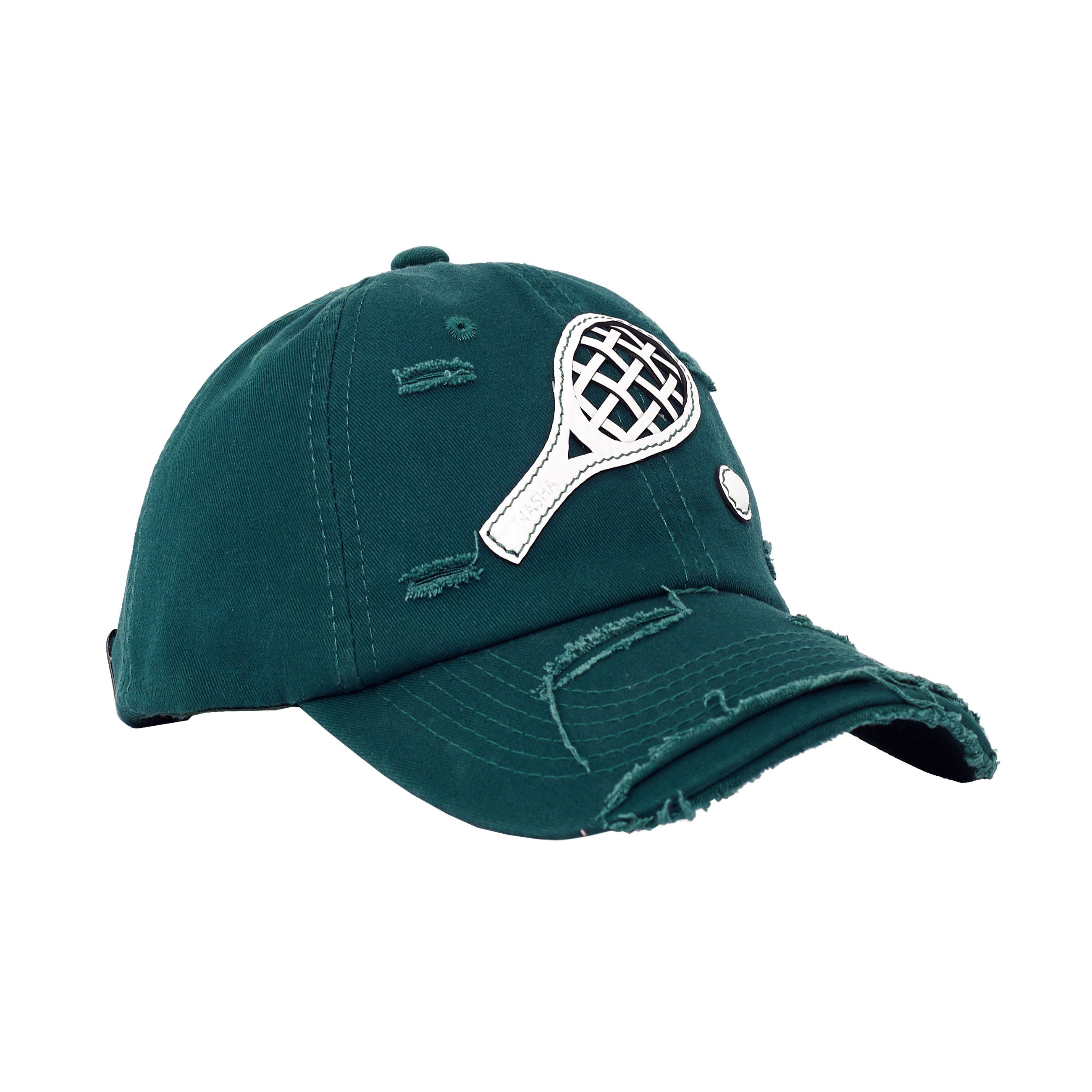 TENNIS RACKET CAP | COURT GREEN+WHITE