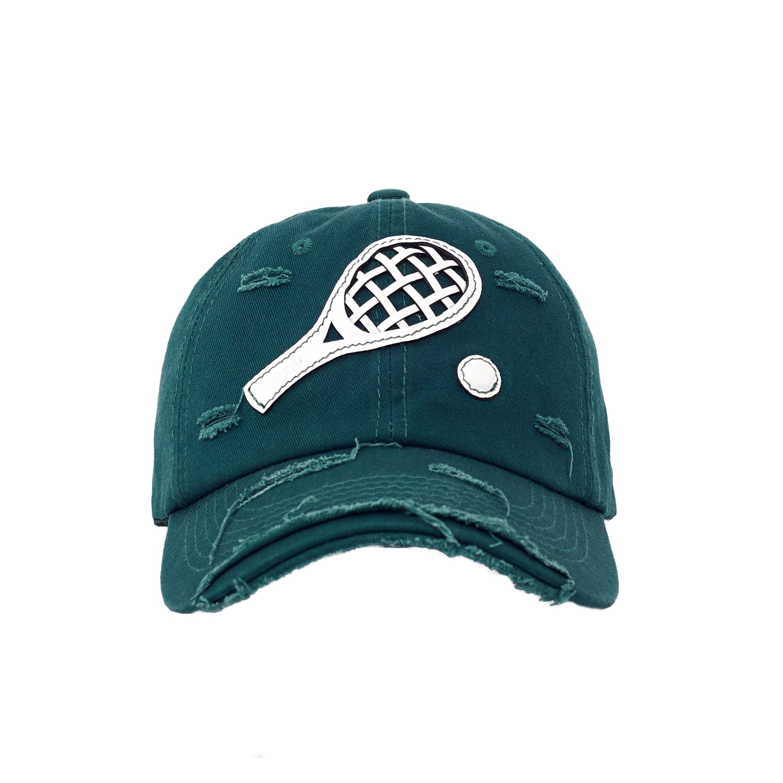 TENNIS RACKET CAP | COURT GREEN+WHITE