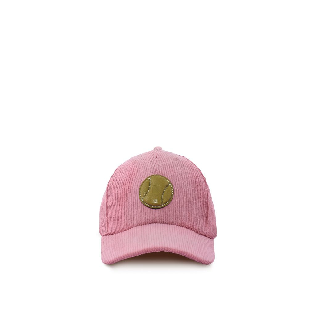 TENNIS BALL CORDUROY CAP | ROSE