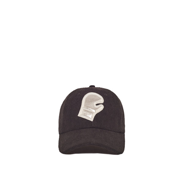 BOXER CAP CORDUROY | BLACK-SILVER