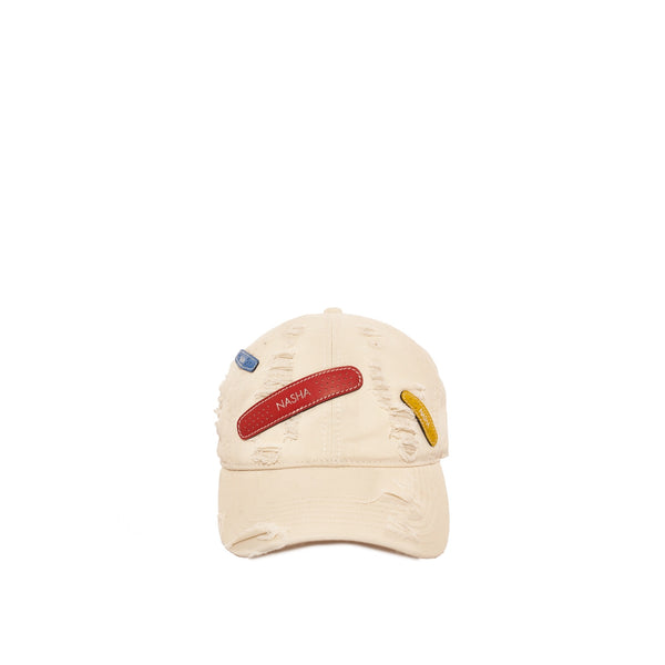 BANDAGE CAP | OFF WHITE  FIGHTER RED