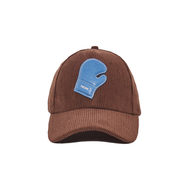 BOXER CAP CORDUROY | BROWN-SKY BLUE