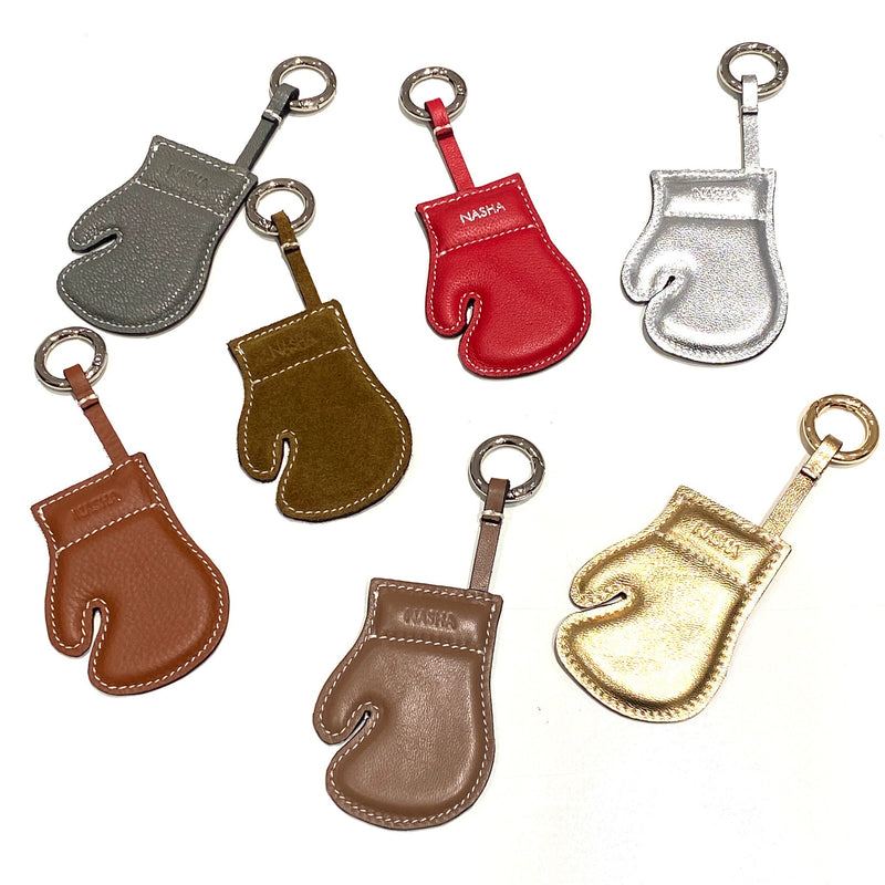 BOXER KEY CHAIN | TAN SUEDE