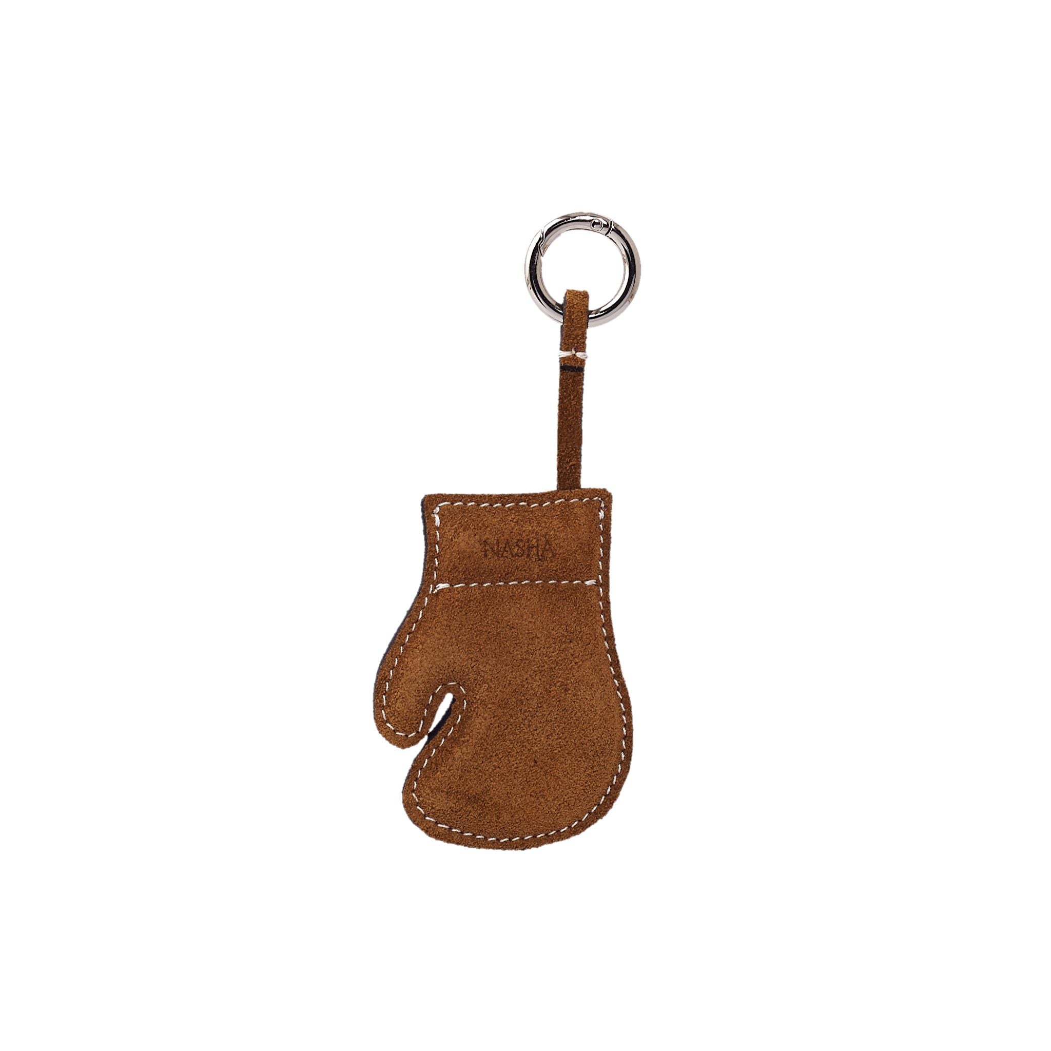 BOXER KEY CHAIN | TAN SUEDE