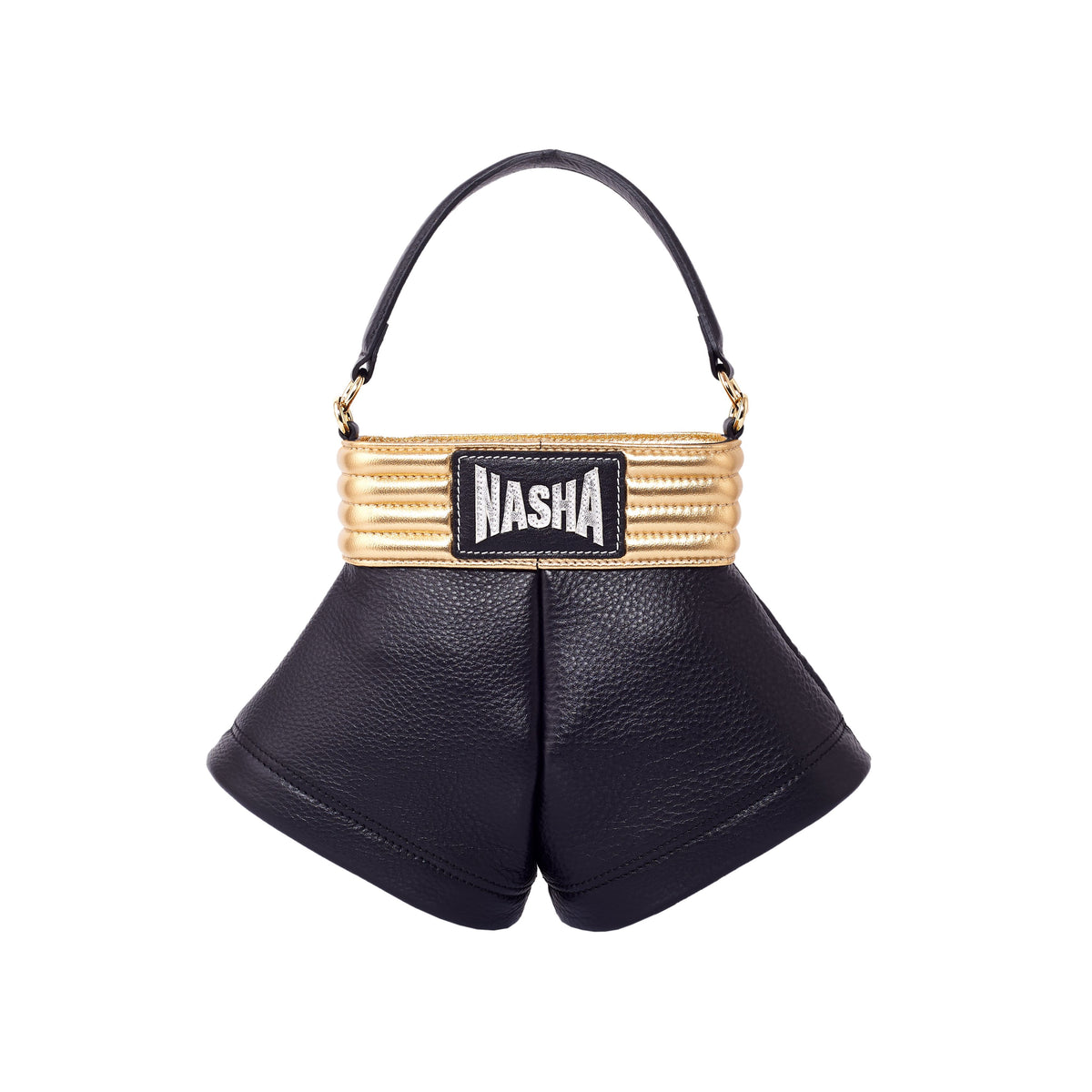 Boxer Shorty BESTFORM Noir Brillant Doré - Taille 42, Taille Haute, Neuf Avec étiquette