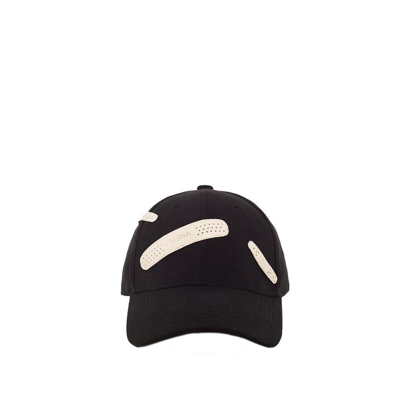 BANDAGE CAP SUEDE | BLACK-WHITE