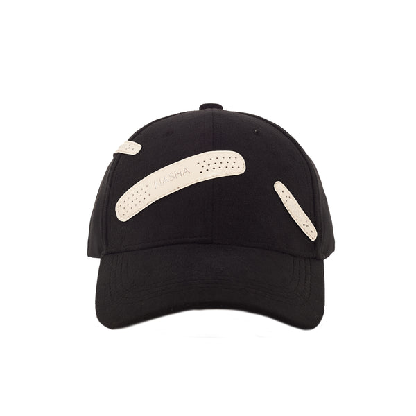 BANDAGE CAP SUEDE | BLACK-WHITE