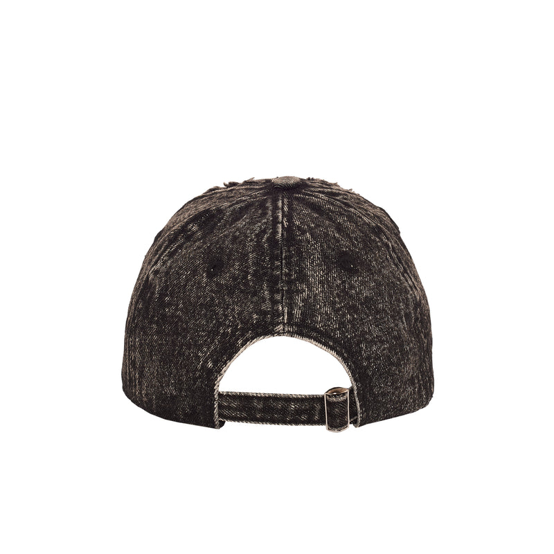 BANDAGE CAP | BLEACHED BLACK DENIM SILVER2