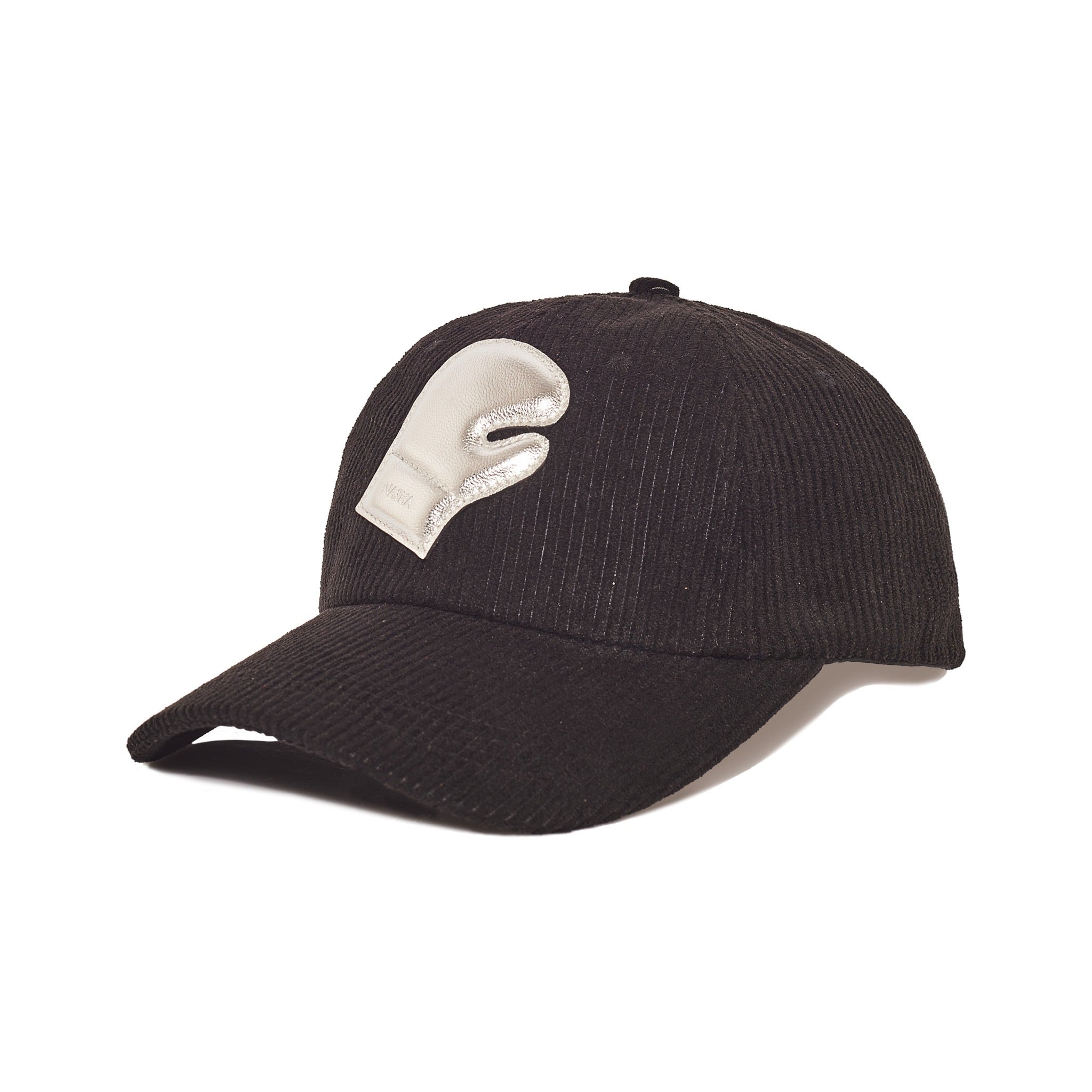 BOXER CAP CORDUROY | BLACK-SILVER