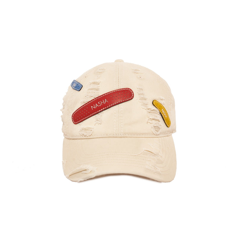 BANDAGE CAP | OFF WHITE  FIGHTER RED