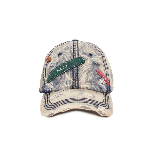 BANDAGE CAP | BLEACHED  LIGHT DENIM JADE